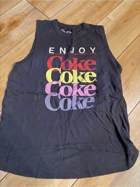 Chaser Coca Cola Black Tank with Rainbow Coke Stack